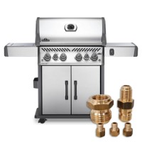 Barbecue a Gas Rogue RSE525RSIB + Kit Ugelli per Trasformazione a Gas Metano Napoleon