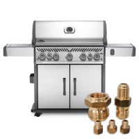 Barbecue a Gas Rogue RSE625RSIB + Kit Ugelli per Trasformazione a Gas Metano Napoleon