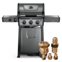 Barbecue a Gas Freestyle F365 SB + Kit Ugelli per Trasformazione a Gas Metano Napoleon