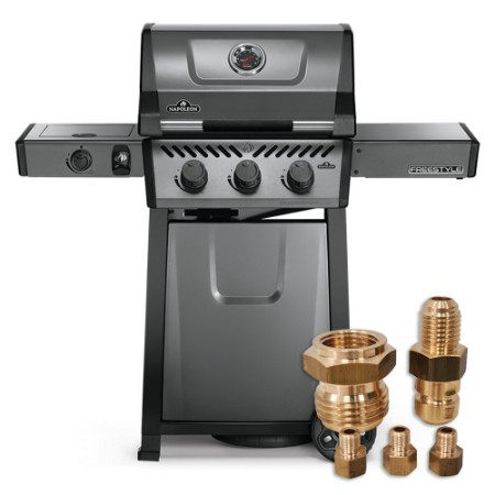 Barbecue a Gas Freestyle F365 SB + Kit Ugelli per Trasformazione a Gas Metano Napoleon