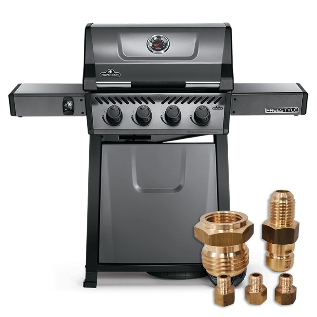 Barbecue a Gas Freestyle F425 GT + Kit Ugelli per Trasformazione a Gas Metano Napoleon