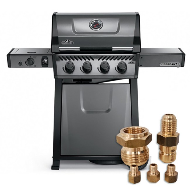Barbecue a Gas Freestyle F425 SB + Kit Ugelli per Trasformazione a Gas Metano Napoleon