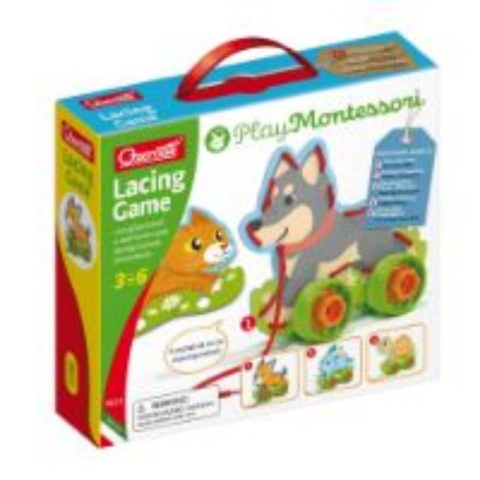 Play Montessori Lacing Game Cuci gli Animali e Monta Le Ruote 0612 