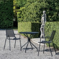 sedia da esterno Ala in acciaio di Emu ferro antico