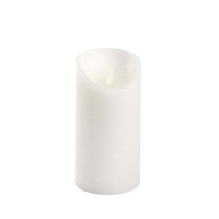 Candela in Cera Bianca Effetto Candela 3D con Timer 12,5 cm