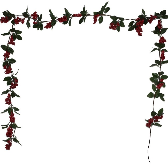 Ghirlanda Natalizia con Bacche Rosse 280cm 