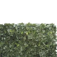 Siepe sintetica verde con foglie di lauro 150 x 300 cm per la