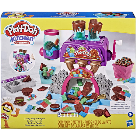 Play-Doh La Fabbrica dei cioccolatini con 5 vasetti di Pasta da Modellare 