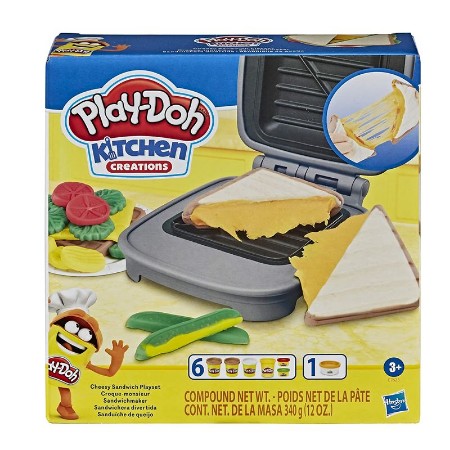 Play-Doh Sandwich Formaggioso + 1 vasetto di Pasta da Modellare Speciale Elastix 