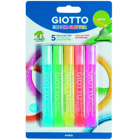 Immagine di Giotto Glitter Decor Neon 5x10,5ml 