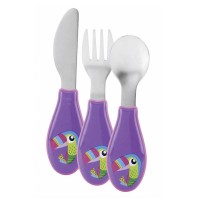 Set Posate Forchetta Coltello Cucchiaio in Inox di Nuby