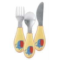 Set Posate Forchetta Coltello Cucchiaio in Inox di Nuby