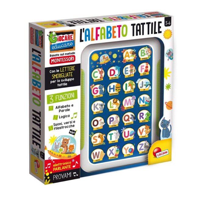 Montessori Alfabetiere Tattile Elettronico Lisciani Giochi
