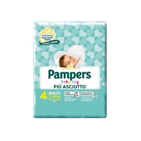 Pampers Baby Dry Downcount Maxi 18 pezzi