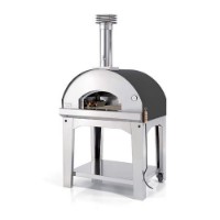 Forno a Legna con Carrello Marinara Antracite Fontana