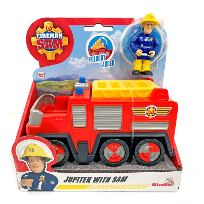 Paniate - Sam il Pompiere Camion Jupiter 17 cm con Personaggio Sam
