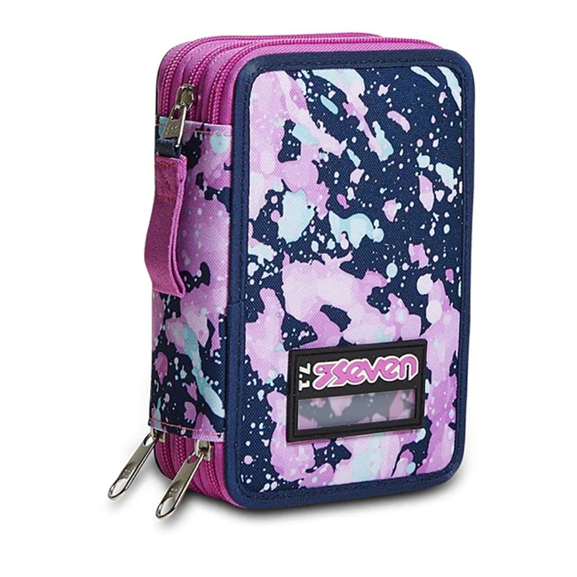 Trousses SEVEN - Modèle 3 Zip DEEPLY INDIGO - Trousse De Toilette Ou Rangement - Neuf Avec étiquettes