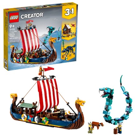 LEGO Creator 3in1 Nave Vichinga e Jormungandr