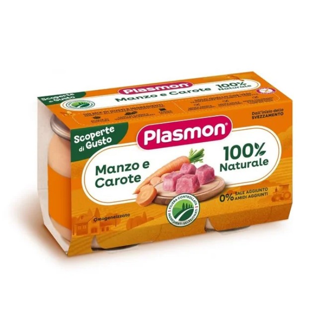 Omogeneizzato Manzo e Carote Plasmon