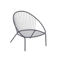 Poltrona relax da giardino Aria di Vermobil in metallo zincato color grigio antico