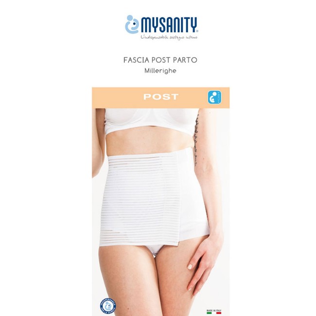 Fascia Post Parto Millerighe Bianco di My Sanity