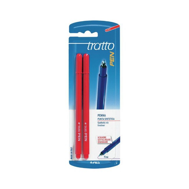 2 Tratto Pen Metal Rosso Fila