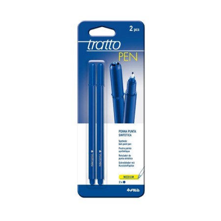 2 Tratto Pen Metal Blu Fila
