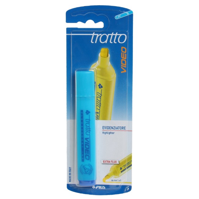 Evidenziatore Tratto Video Azzurro Fila