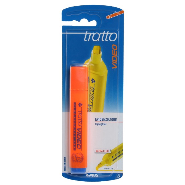 Evidenziatore Tratto Video Arancione Fila