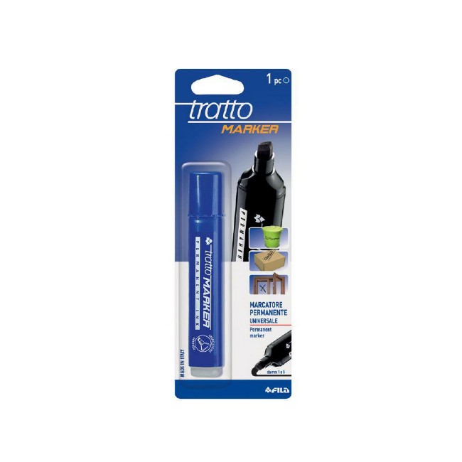 Tratto Marker Blu Punta a Scalpello Fila