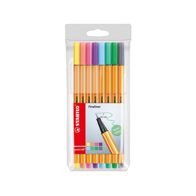 Astuccio 8 Colori Stabilo Point 88 Pastel
