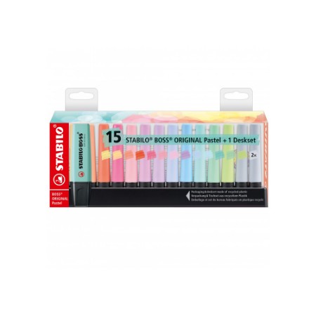 Stabilo Boss Pastel Deskset 15 Colori (1)