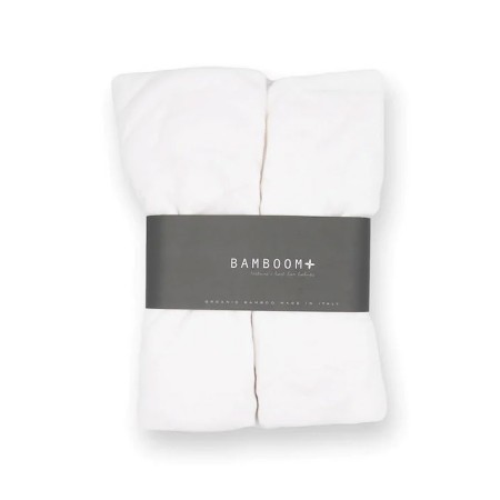  Lenzuolo con Angoli 80 x 40cm 2pz - White di Bamboom