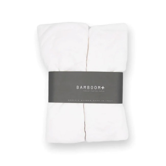  Lenzuolo con Angoli 80 x 40cm 2pz - White di Bamboom