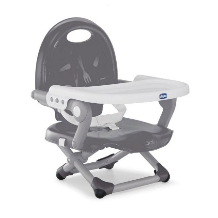 Chicco Rialzo Sedia Pocket Snack Regolabile con Vassoio Rimovibile per Bambini max 3 anni - Dark Grey