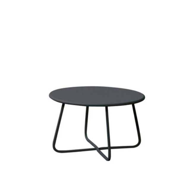 Vermobil Tavolo Basso Daisy Rotondo Ø65 cm in Acciaio Nero