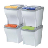 Set Pattumiera Poker 4 Pezzi Raccolta Differenziata Bama