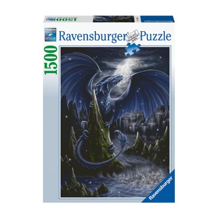 Puzzle L'Oscuro Drago Blu 1500 Pezzi Ravensburger