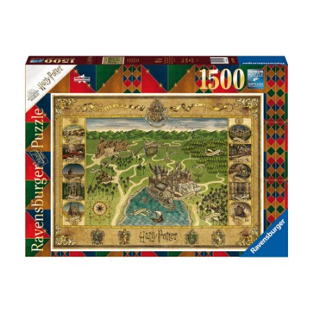 Puzzle Mappa di Hogwarts 1500 Pezzi Ravensburger