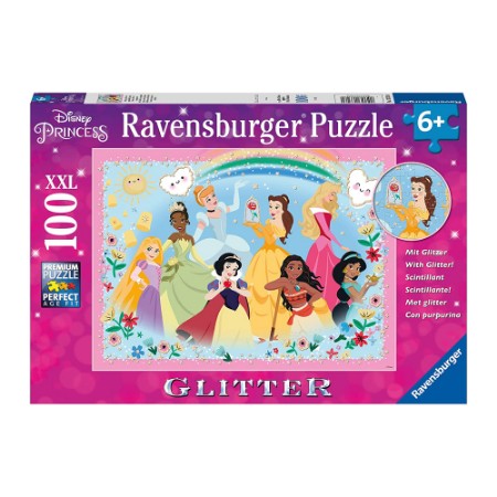 Puzzle Disney Princess Glitter 100 Pezzi XXL Ravensburger