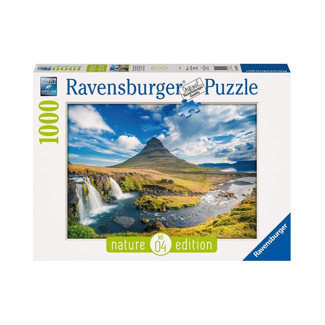 Puzzle Cascate Kirkjufell, Islanda 1000 Pezzi Ravensburger