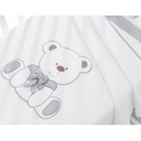 Erbesi Coperta Tato in Piquet - Bianco/Grigio