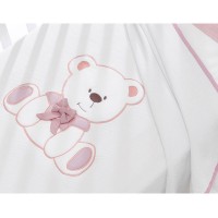 Erbesi Coperta Tato in Piquet - Bianco/Rosa