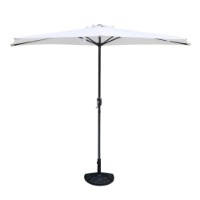 ombrellone da parete riviera d270 cm palo grigio telo ecru di ate casa