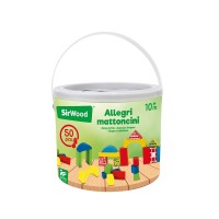Allegri Mattoncini in Legno 50 pezzi Globo