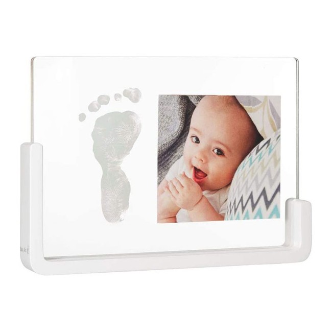 Paniate - Baby Art Cornice Portafoto Trasparente per Foto e Impronta Neonato  in Legno di Baby Art