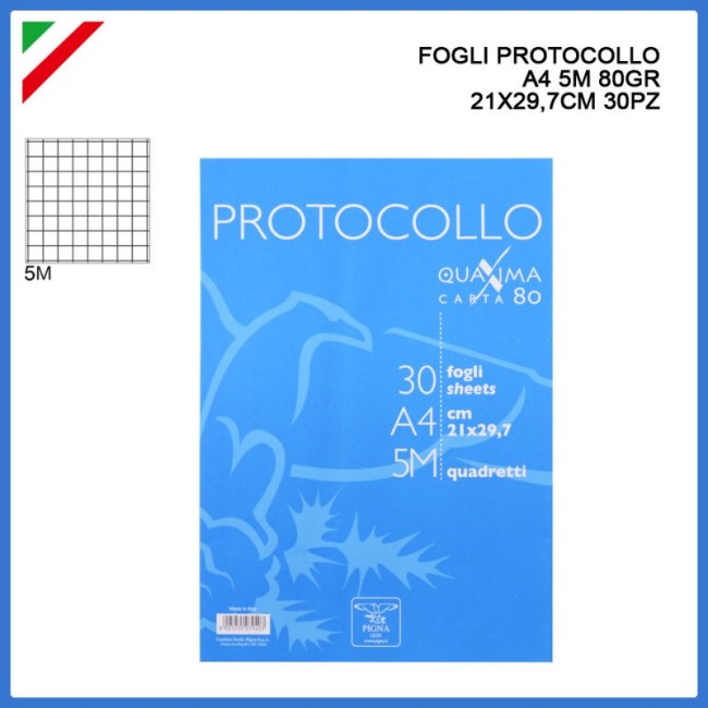 Protocollo A4 5m 30fg 80gr Pigna