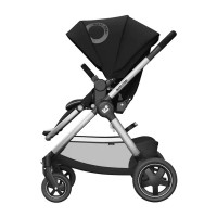 Maxi-Cosi Passeggino Adorra2 Compatto in Tessuto Termoregolatore con Parapioggia Incluso max 22kg - Essential Black