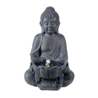 Fontana Buddha con LED Grigio Antracite Kaemingk 