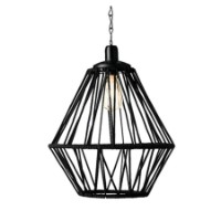 Lampadario Solare Nero con Luce LED Kaemingk